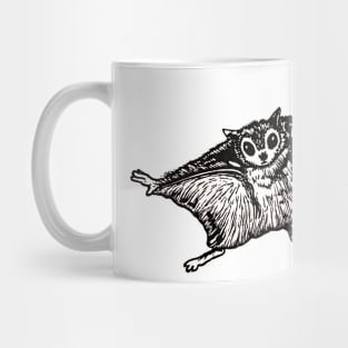 Flying Squirrel linocut Mug